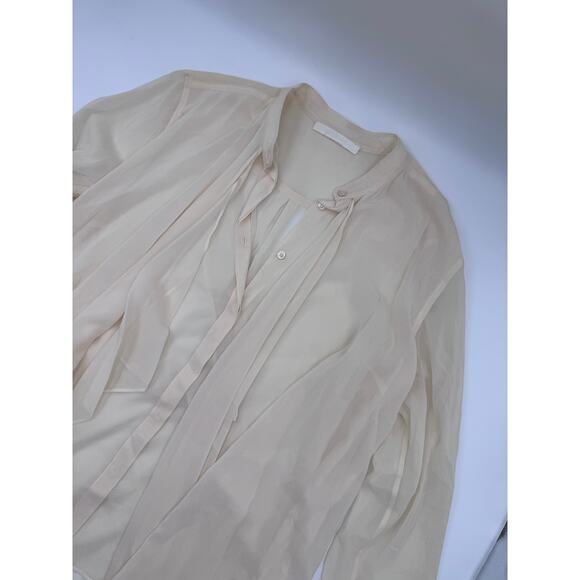 Les Copains Silk Button Down Cream Blouse - Picture 1 of 5